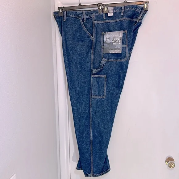 RK Brand Big Man Cotton Denim Carpenter Blue Jeans 50x30 - Picture 7 of 14